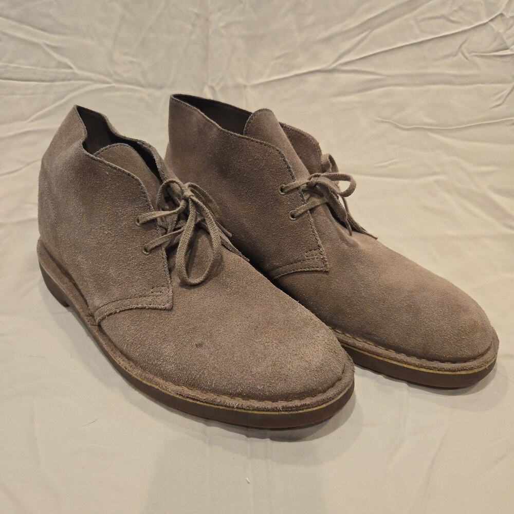 Clarks Bushacre 2 Suede Casual Mens Shoes Sand Suede